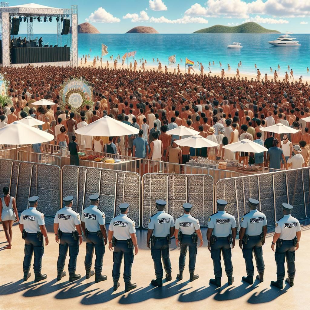 Beach festival crowd control