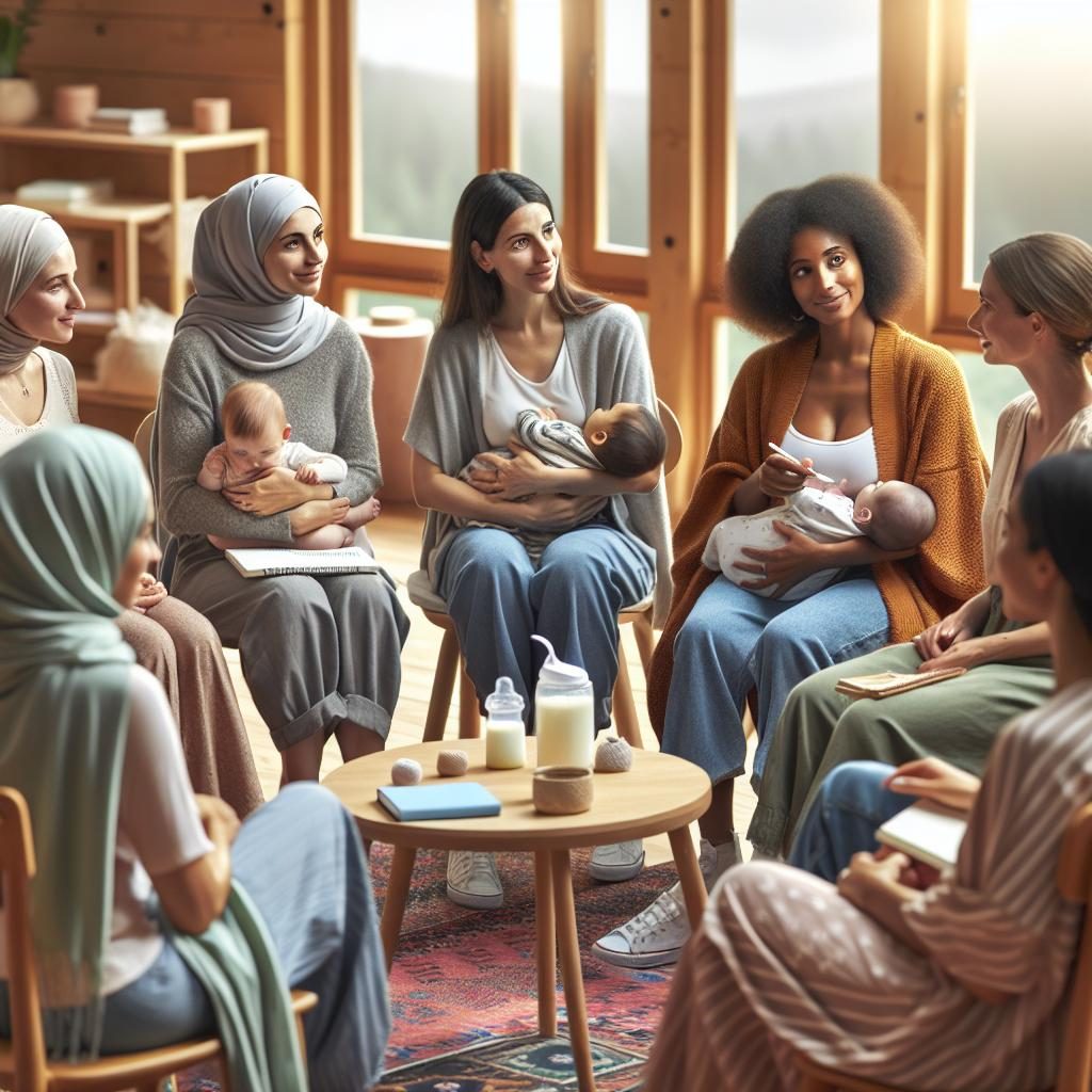 Breastfeeding support group meeting