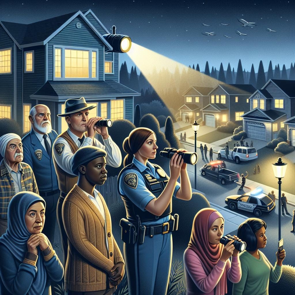 Community vigilance illustration concept