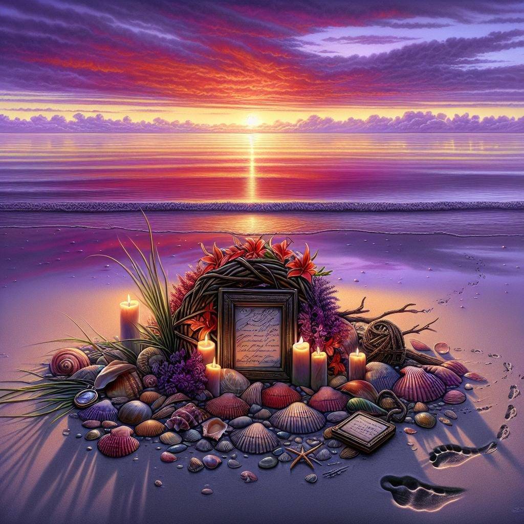 Beach sunset tribute memorial