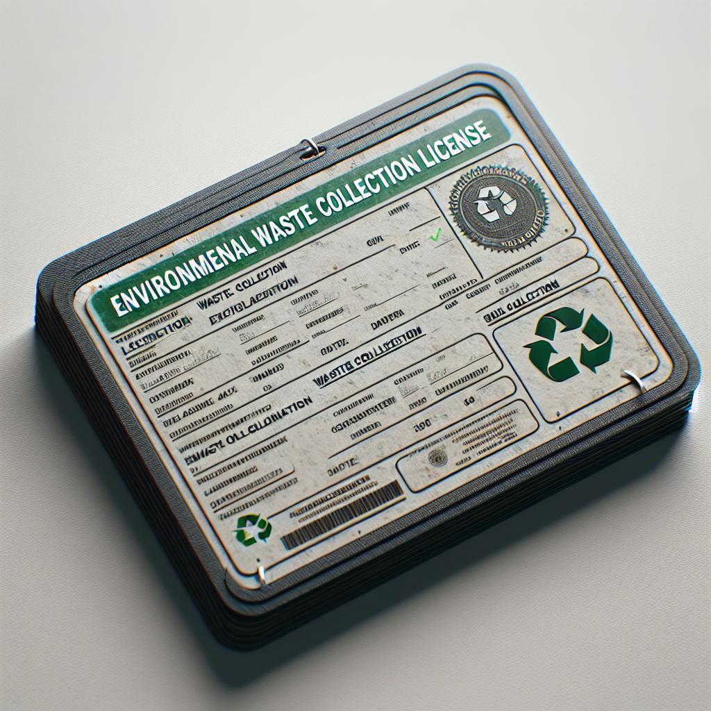 Environmental waste collection license.