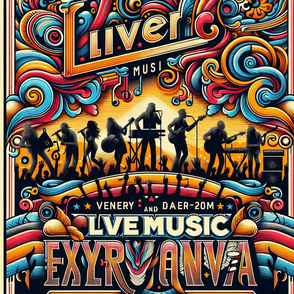 Live music extravaganza poster.