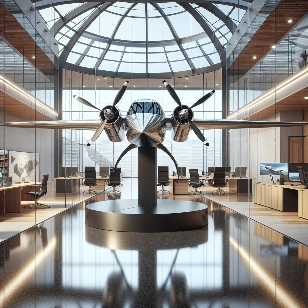 eVTOL aircraft in office