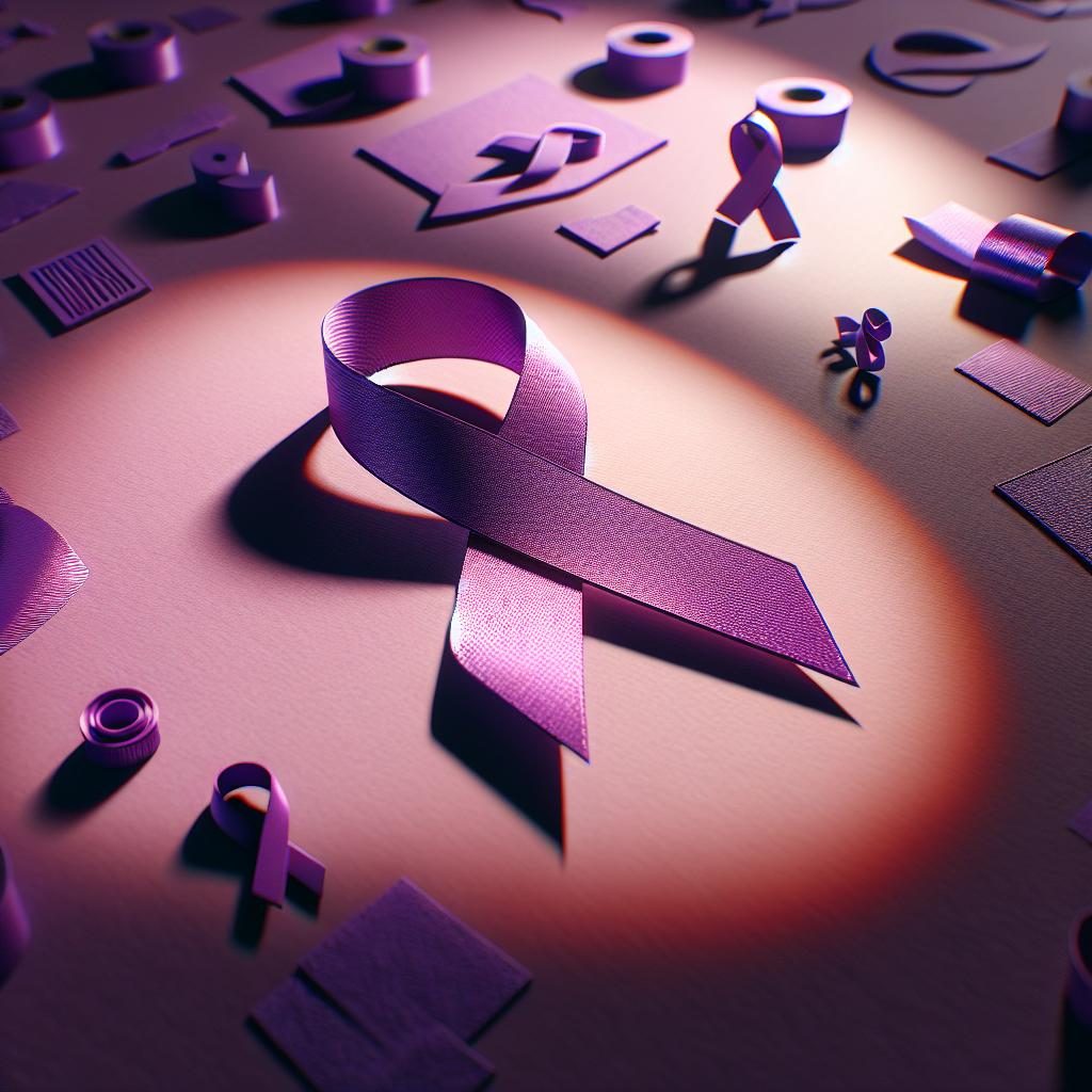 Purple ribbon awareness campaign