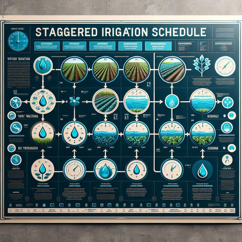 Staggered irrigation schedule poster