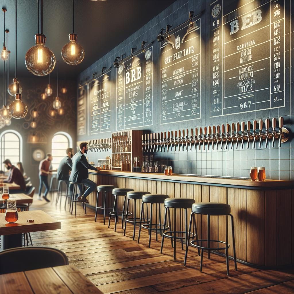 Craft beer Taproom interior