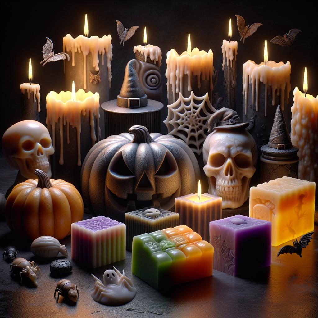 Halloween candles and soaps.