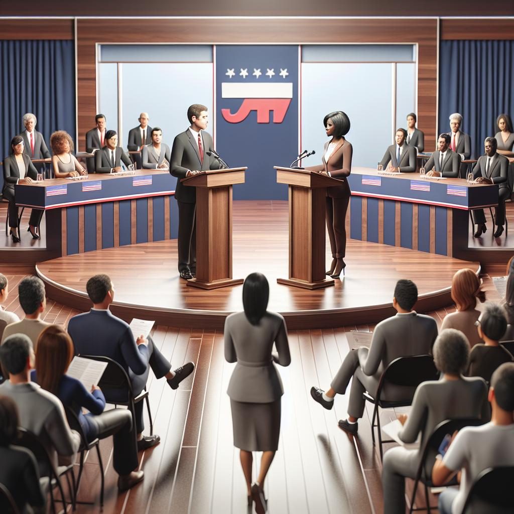 Civil political debate illustration