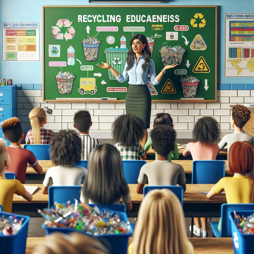 Recycling education awareness concept.