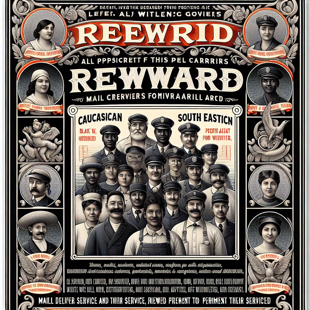 Mail Carrier Reward Poster