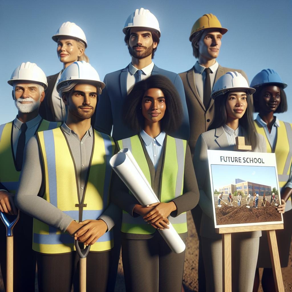 "Groundbreaking at School Construction"