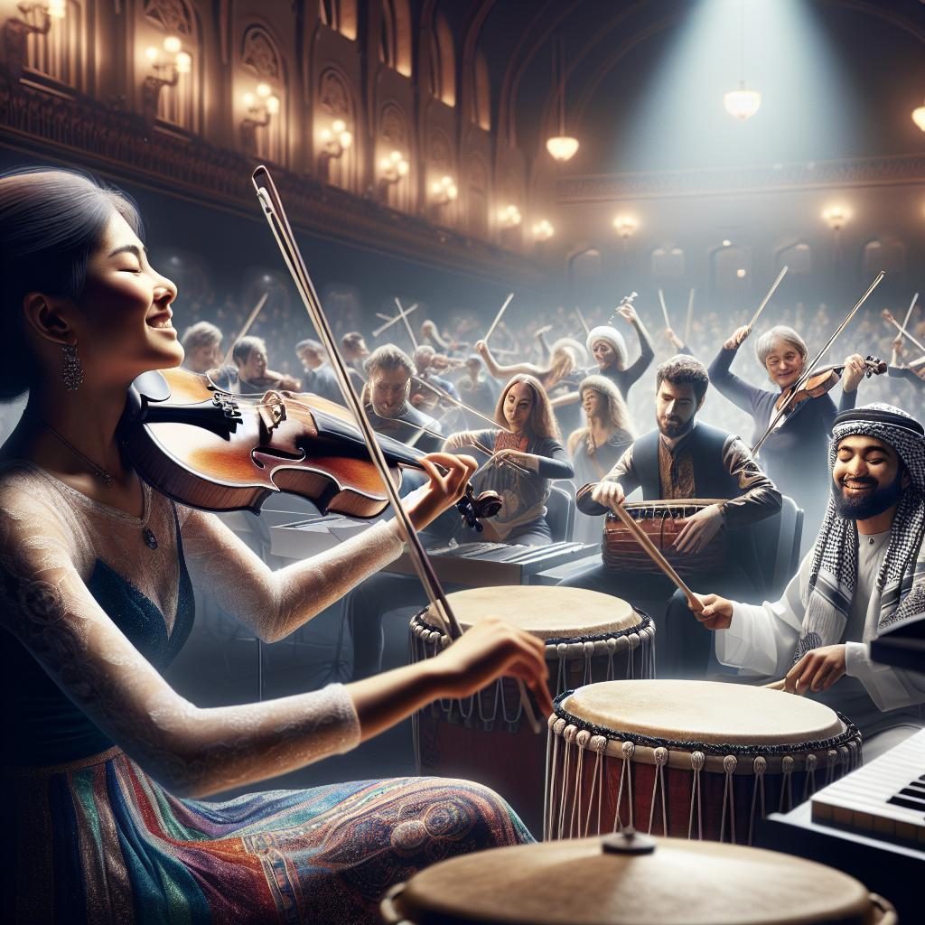 Musical harmony celebration image.