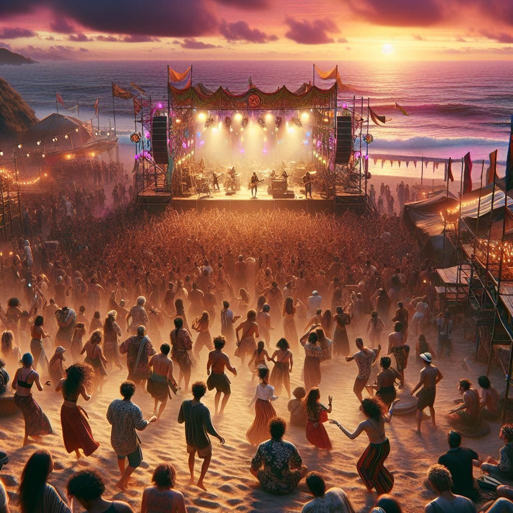 Music festival beach party