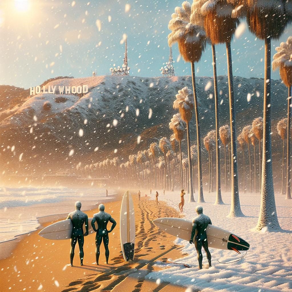 Snowy California Summer Scene