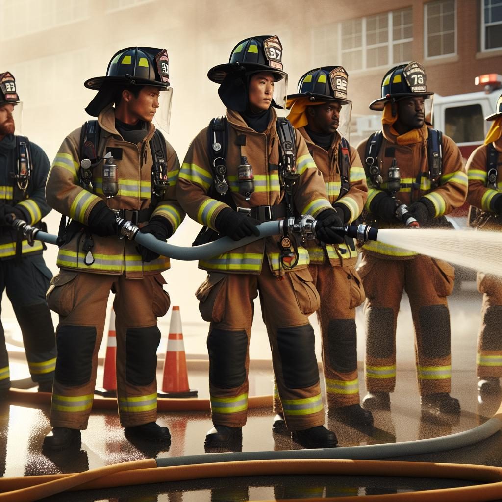 Firefighters in Certification Training