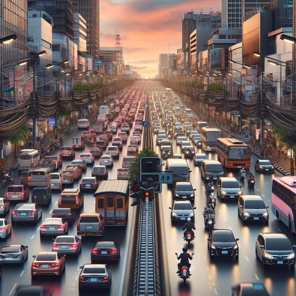 Traffic Jam Chaos Illustration