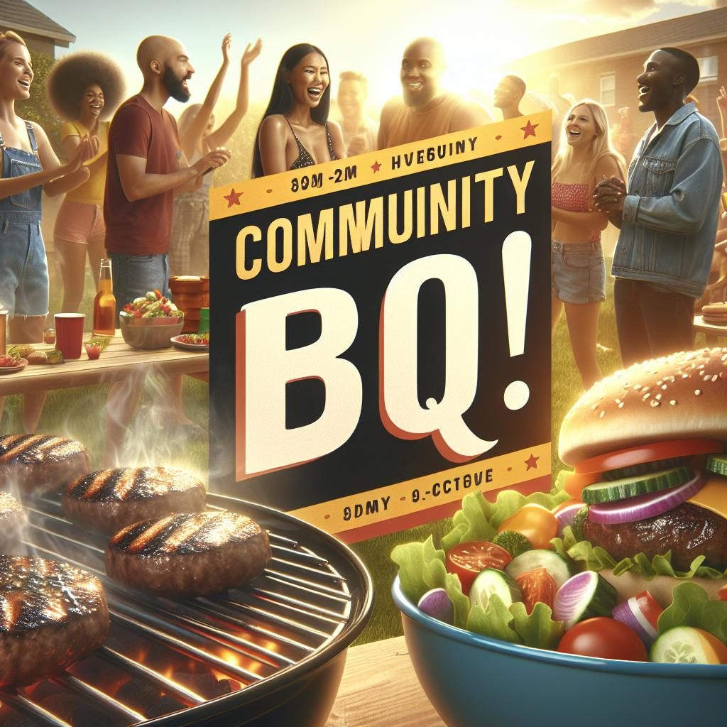 Community cookout gathering poster