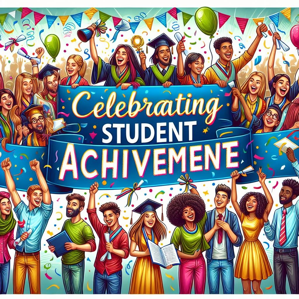 Student achievement celebration banner