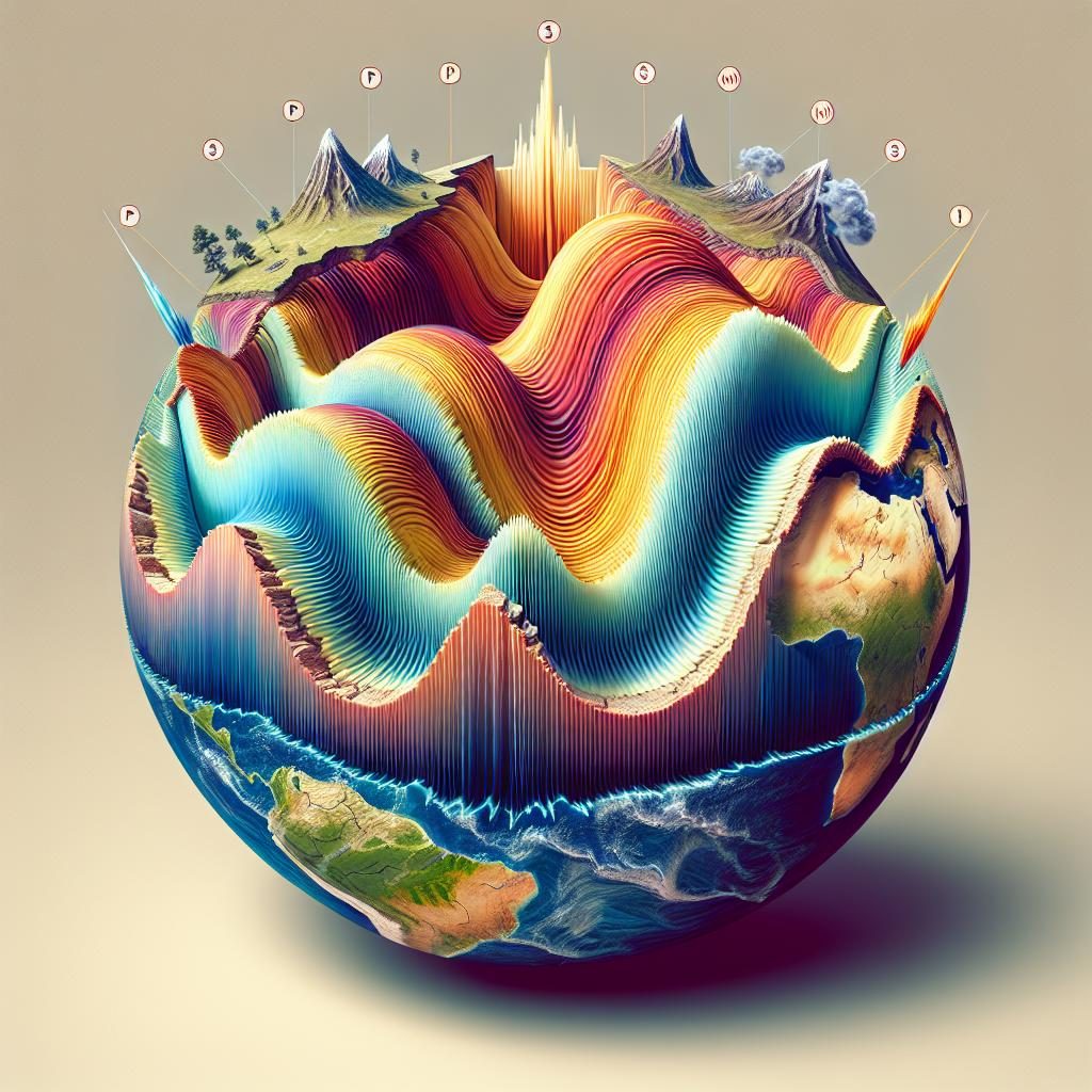 Seismic waves illustration