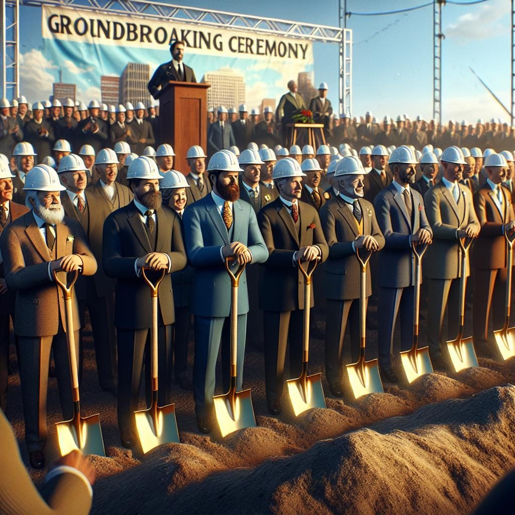 Groundbreaking ceremony celebration image.