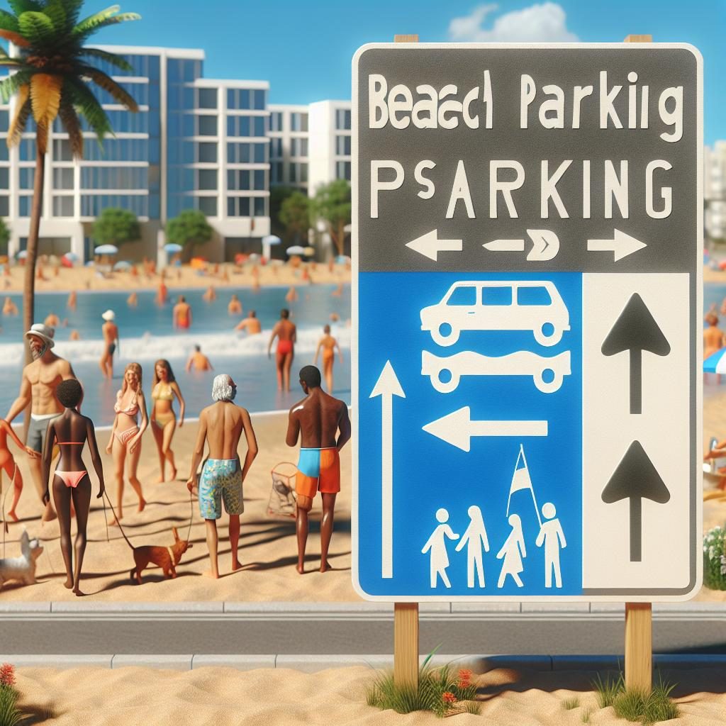 Beach Parking Signage