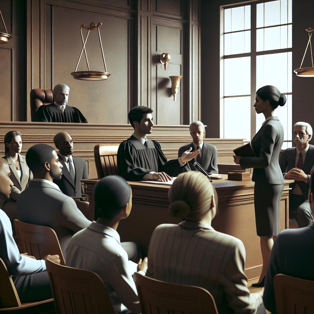 Courtroom Drama Scene