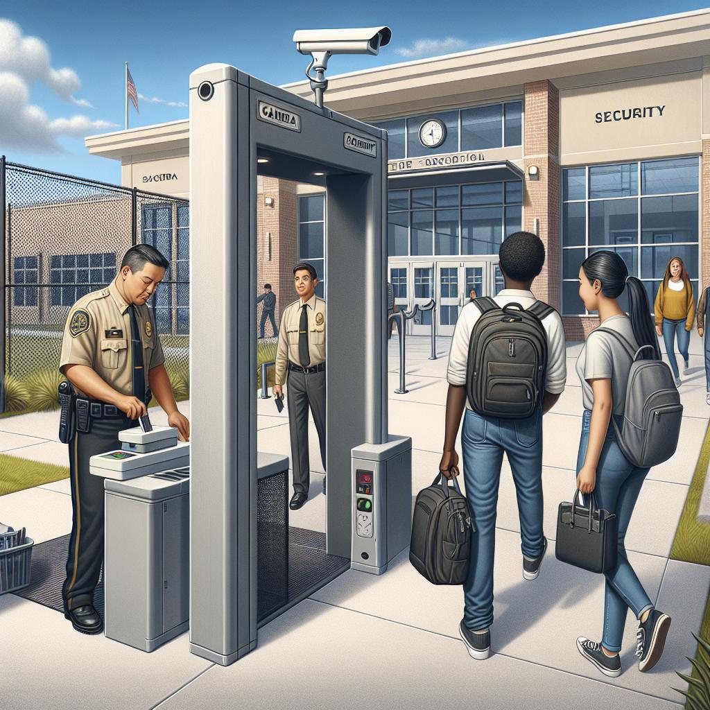 School security measures illustration