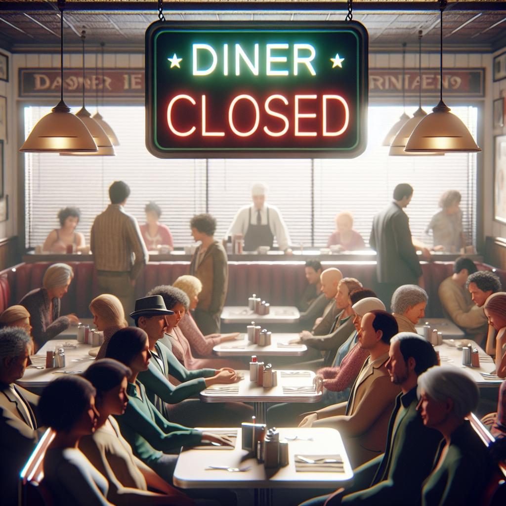 Closed diner sign