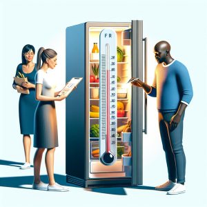 Fridge with thermometer