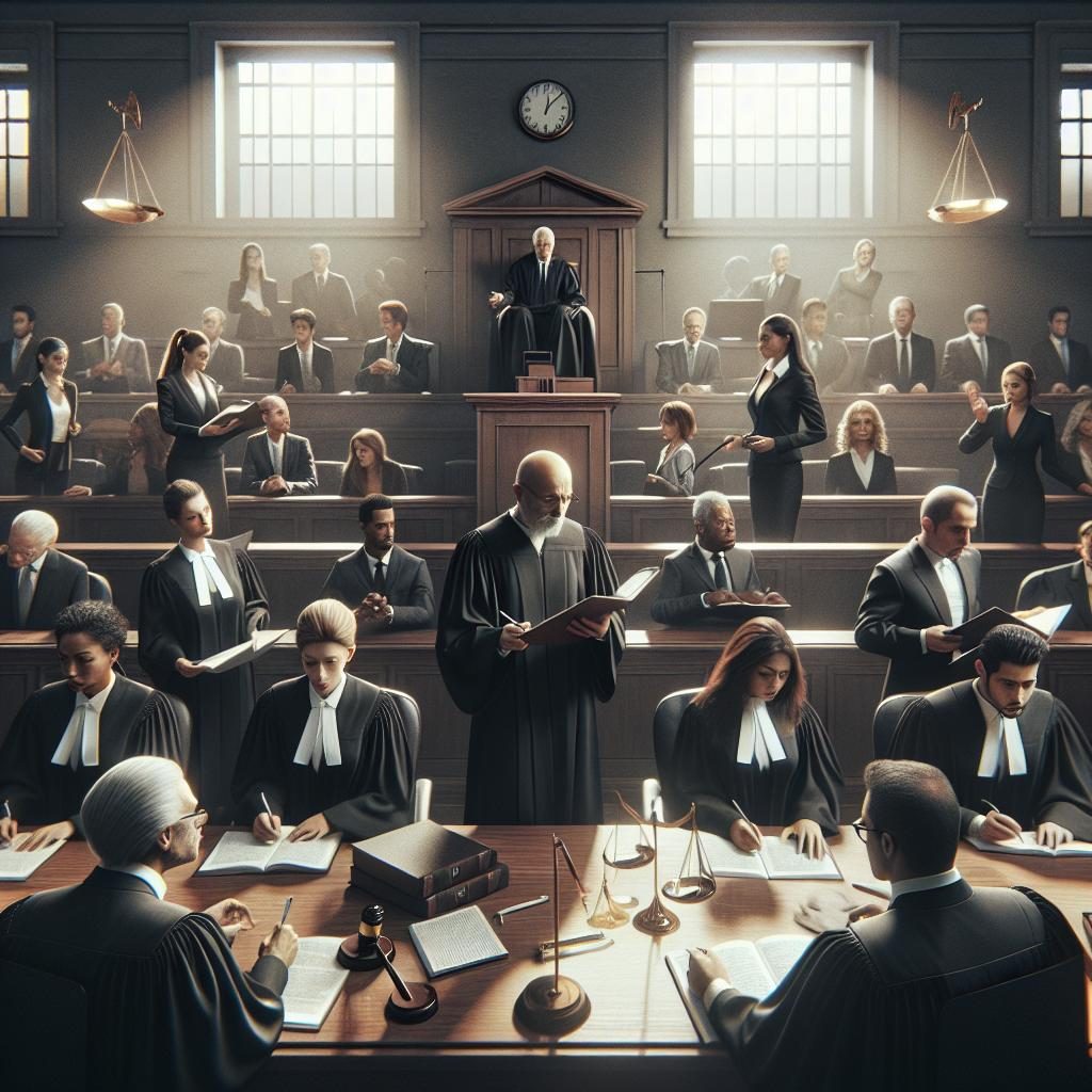 Courtroom Trial Scene