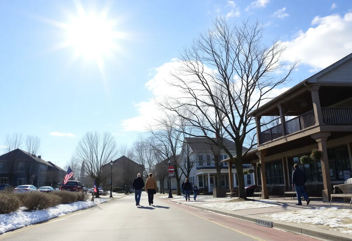 Residents enjoying sunny weather in Bluffton during winter