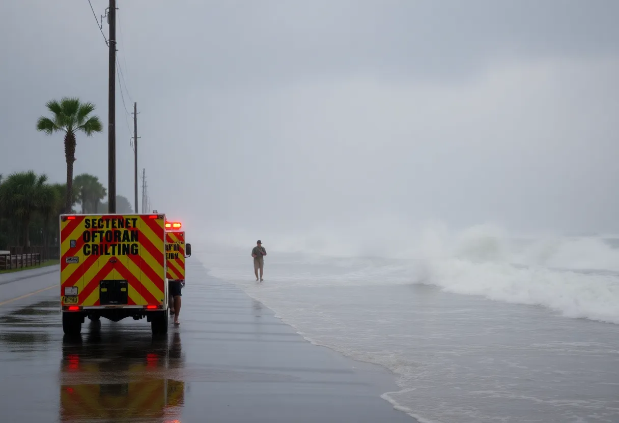 Emergency preparation for Tropical Storm Debby in Beaufort County