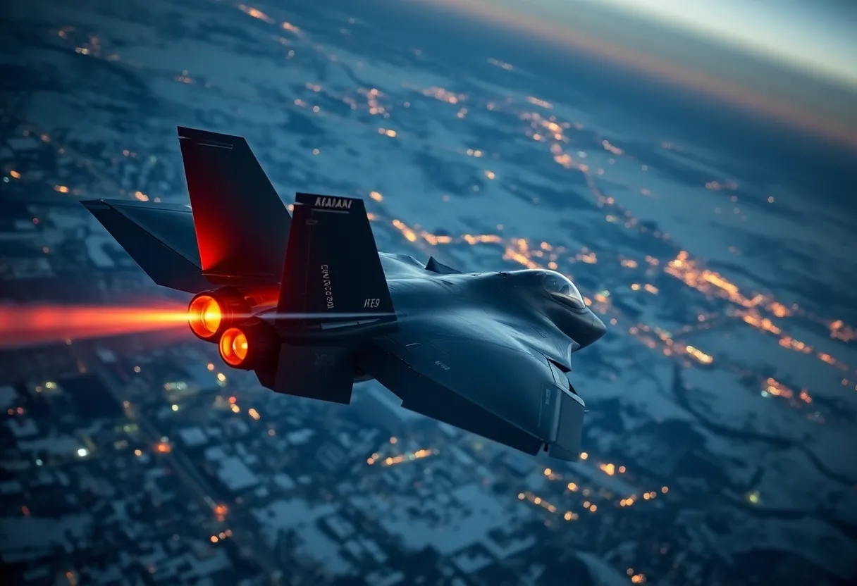 F-35B with warning lights