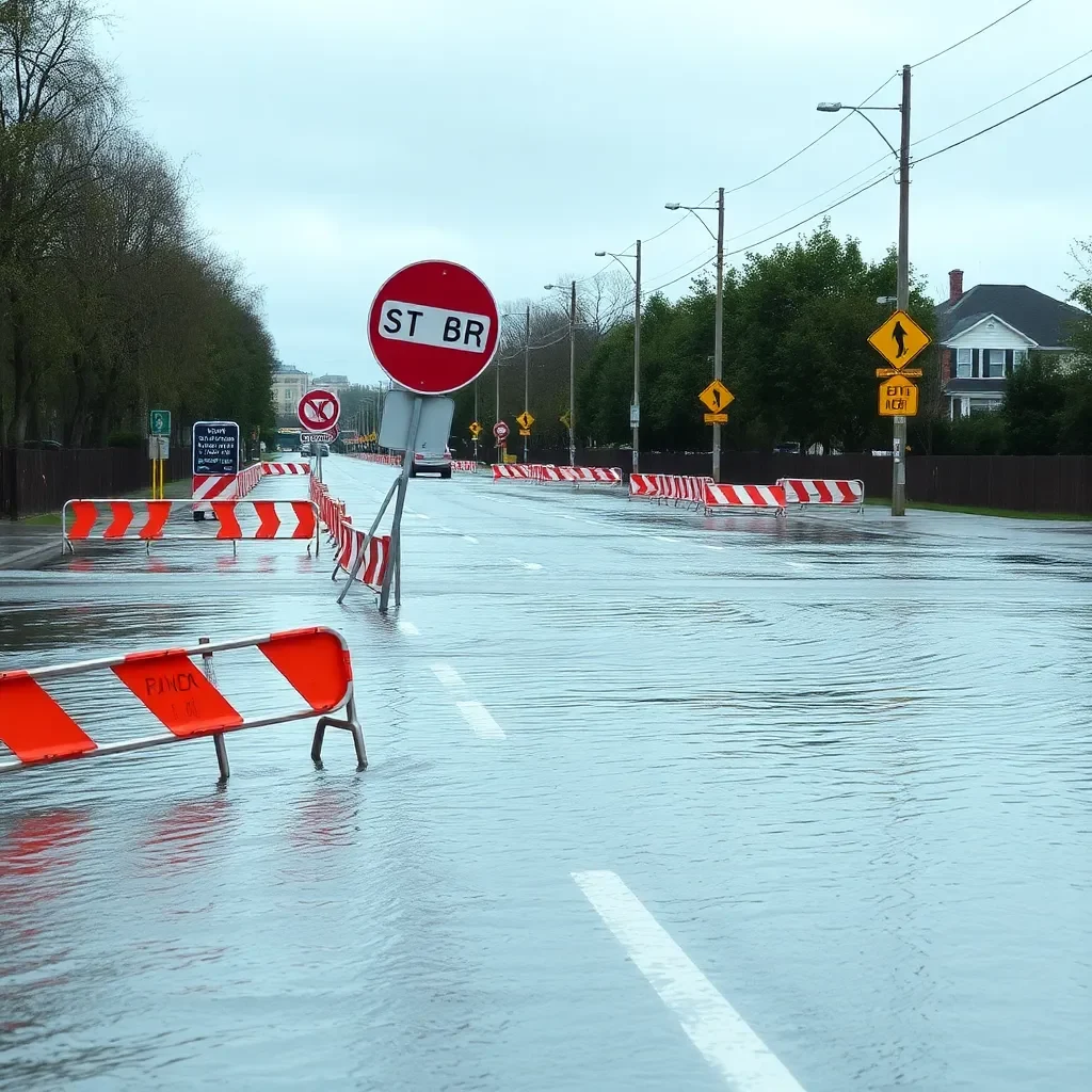 Heavy Rains Lead to Road Closures and Flooding in Savannah