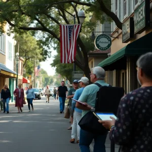 Street in Beaufort County during internet outage