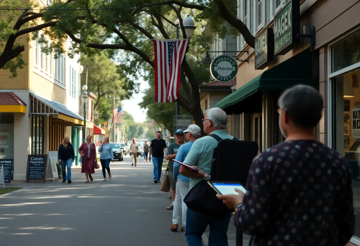 Street in Beaufort County during internet outage