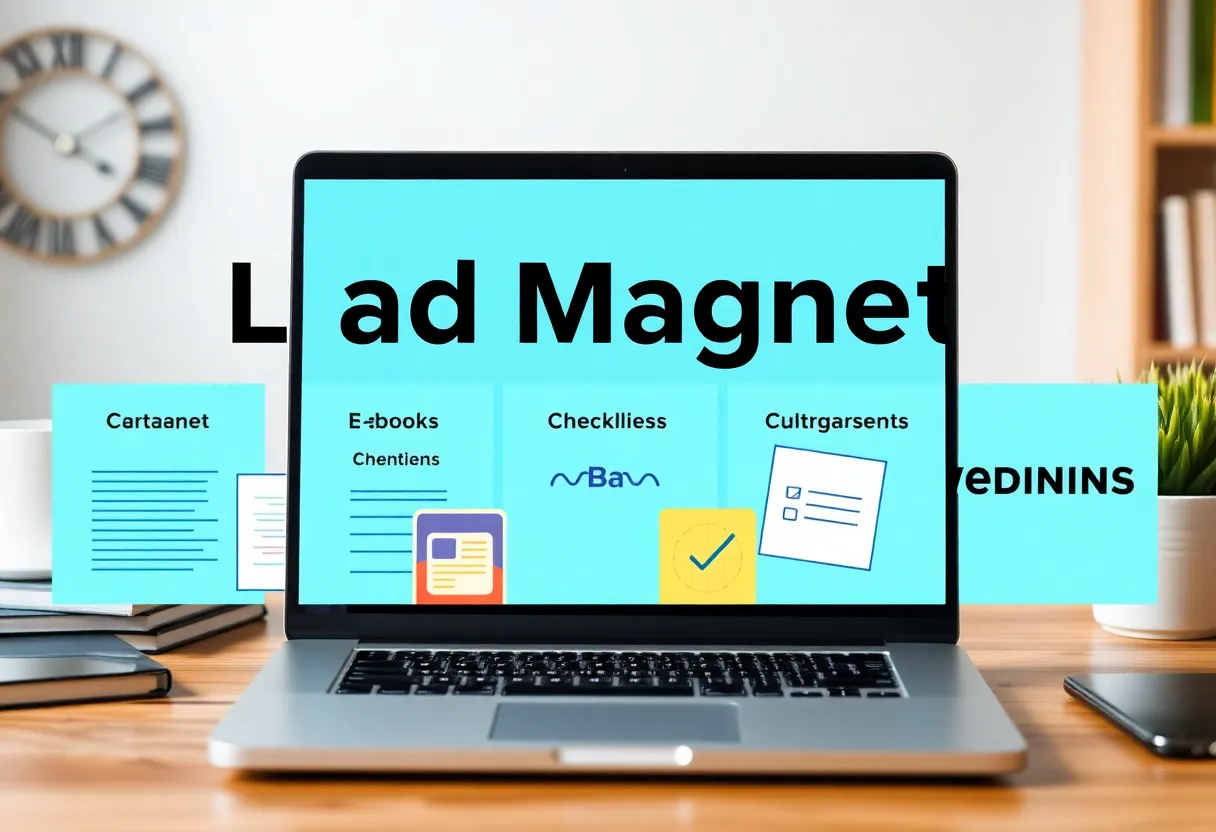 Design of an effective lead magnet showcasing various formats.