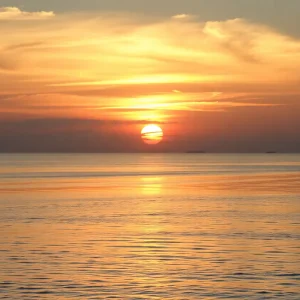 Sunset over Hilton Head Island representing community resilience.