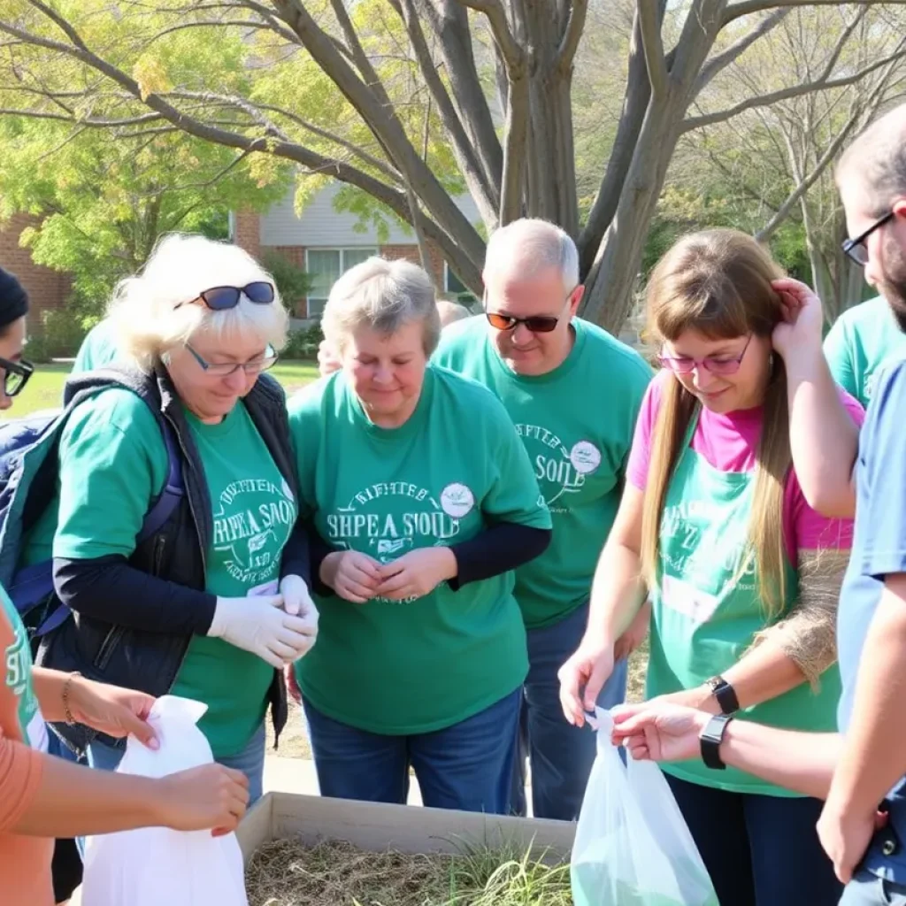 Community members volunteering together for a better future.