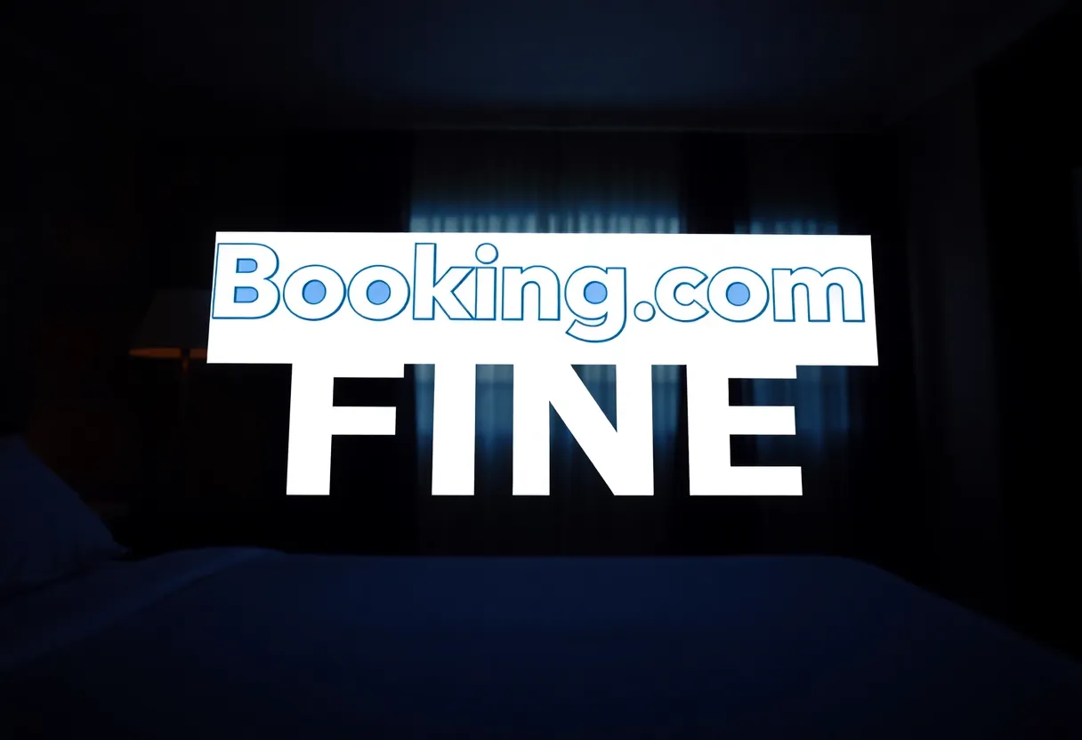 Visual representation of the effects of Booking.com fine on the hospitality industry.