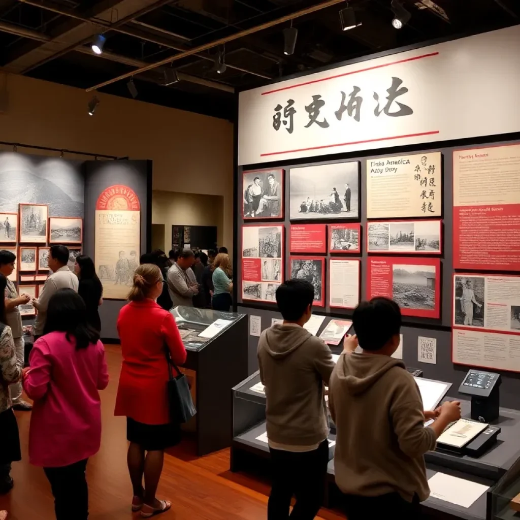 Exhibit showcasing Chinese-American history at the Davenport House Museum