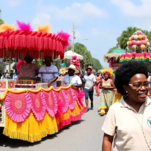 Participants celebrating at the Heritage Days Parade in Beaufort County.