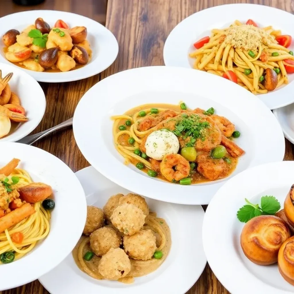 A variety of dishes from Hilton Head and Bluffton's new restaurants, including seafood and pasta.