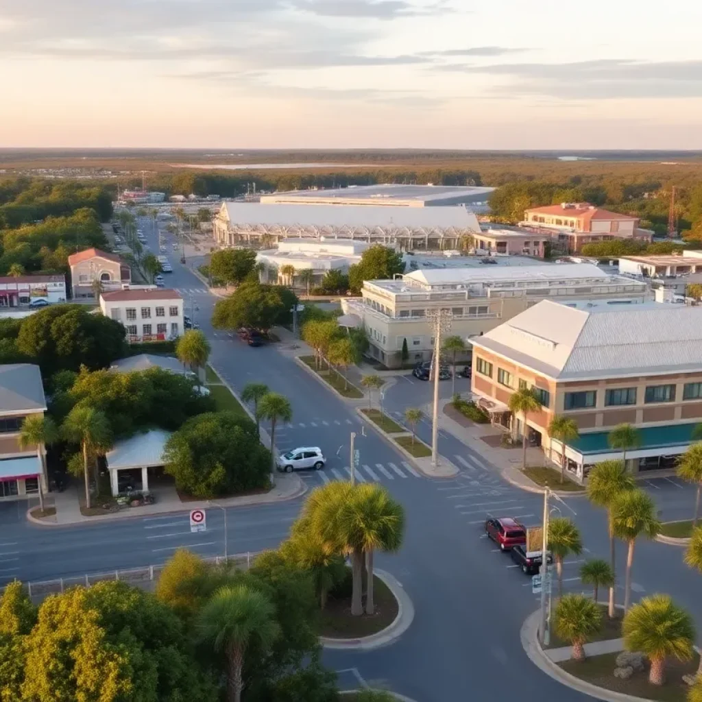 Scenic view of Hilton Head showing local businesses and infrastructure