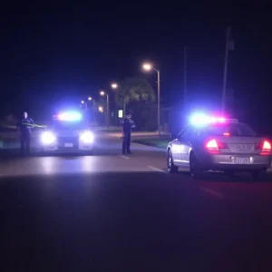 Police investigating a robbery scene on Hilton Head Island