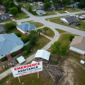 Aerial image of South Carolina damage from Hurricane Helene