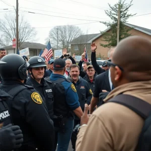 Police responding to an incident at a Bluffton GOP meeting