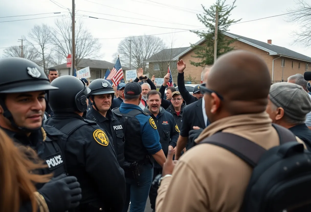 Police responding to an incident at a Bluffton GOP meeting