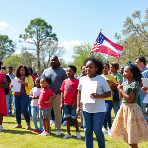 Community participants celebrating Martin Luther King Jr. Day in Bluffton.