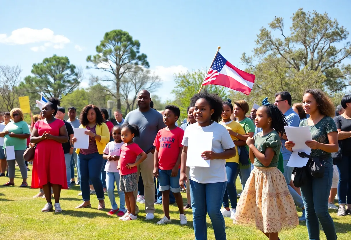 Community participants celebrating Martin Luther King Jr. Day in Bluffton.